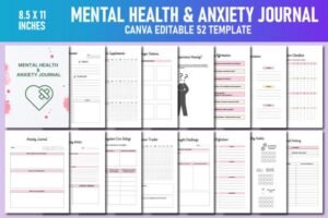 editable mental health diary template
