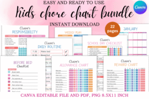 kids chore chart bundle