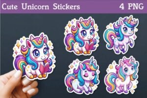 unicorn printable stickers