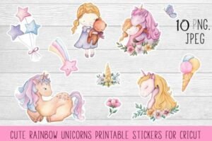 unicorn printable stickers