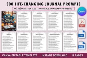 100 mental health journal prompts kdp