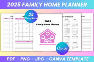 family planner canva template