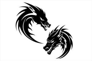 silhouette dragon