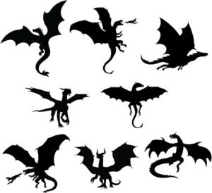 silhouette dragon