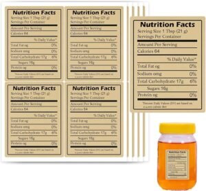 nutrition facts label template