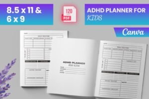 adhd planner for kids for canva interior