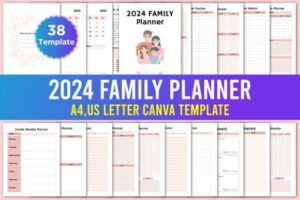 family planner canva template