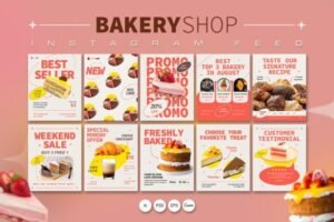 bakery instagram canva story template