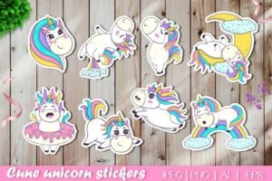 unicorn printable stickers