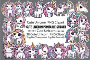 unicorn printable stickers