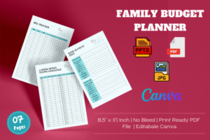 family planner canva template