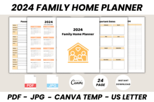 family planner canva template