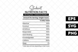 nutrition facts label template
