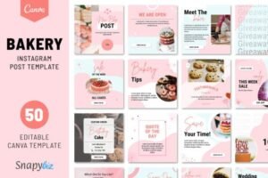 bakery instagram canva story template
