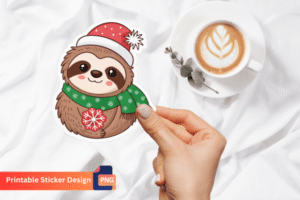 cute sloth cartoon sticker bundle