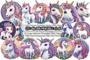 unicorn printable stickers