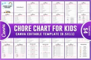 kids daily checklist schedule printable