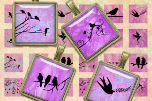 silhouette birds