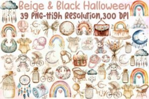 baby shower clipart boho nursery clipart
