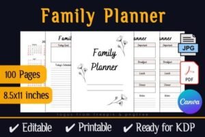family planner canva template