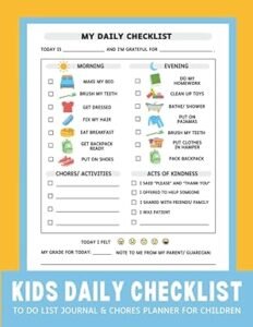 daily checklist for kids