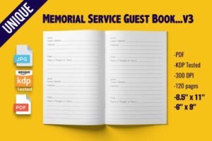 memorial service guest book