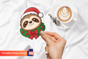 cute sloth cartoon sticker bundle