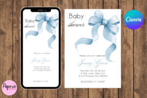 boy baby shower invitation bundle set
