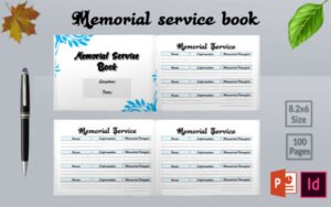 memorial service guest book