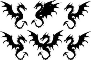 silhouette dragon