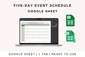 google sheet schedule template