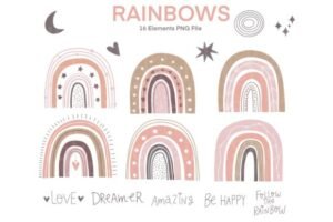 baby shower clipart boho nursery clipart