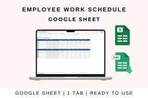 google sheet schedule template