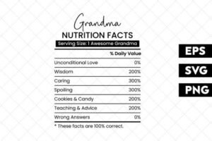 nutrition facts label template