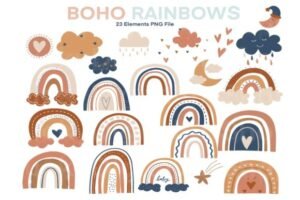 baby shower clipart boho nursery clipart