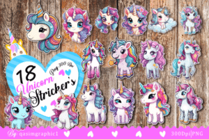 unicorn printable stickers