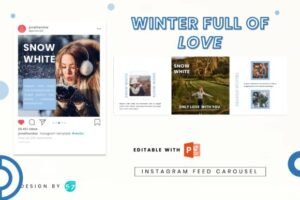 winter is coming instagram post template