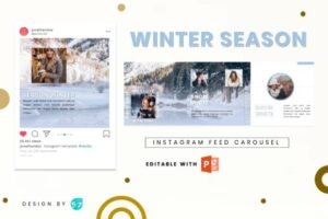 winter is coming instagram post template