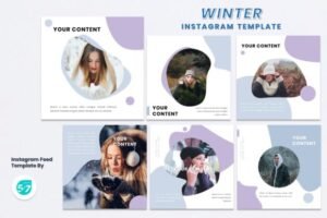 winter is coming instagram post template
