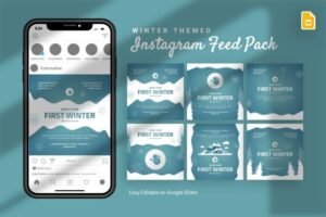 winter is coming instagram post template