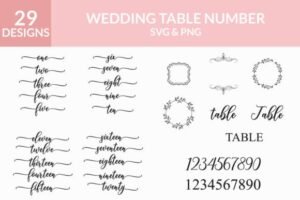 wedding table numbers 