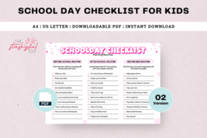 checklist for kids school