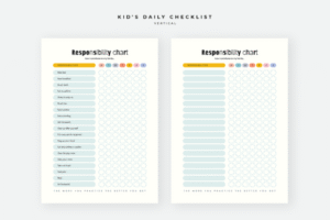 checklist for kids school