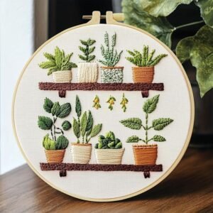 embroidery leaf