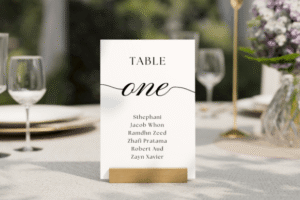 wedding table numbers 