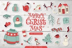 christmas stickers cute 