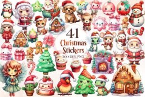 christmas stickers cute 