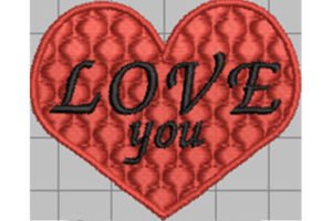 embroidery heart 
