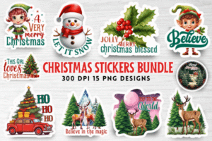 christmas stickers cute 