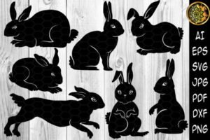 silhouette rabbit